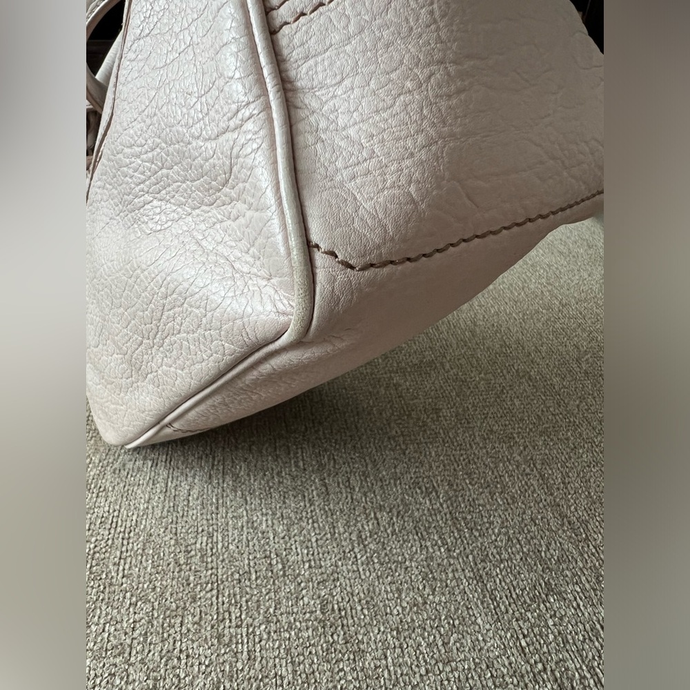 CELINE Beige/Pink BOOGIE BAG Rare Color LEATHER LUXE Satchel VINTAGE - Picture 10 of 15